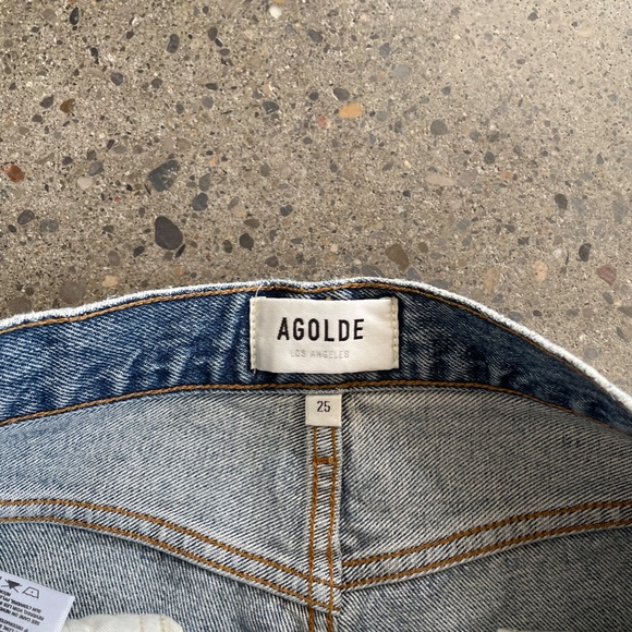 AGOLDE Blue 90's Pinch Waist High-Rise Straight Jeans size 25 - Picture 4 of 12